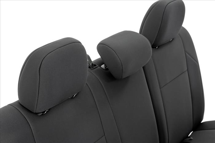 Seat Covers Black FR & RR Crew Cab Toyota Tacoma 2WD/4WD (2005-2015) Rough Country