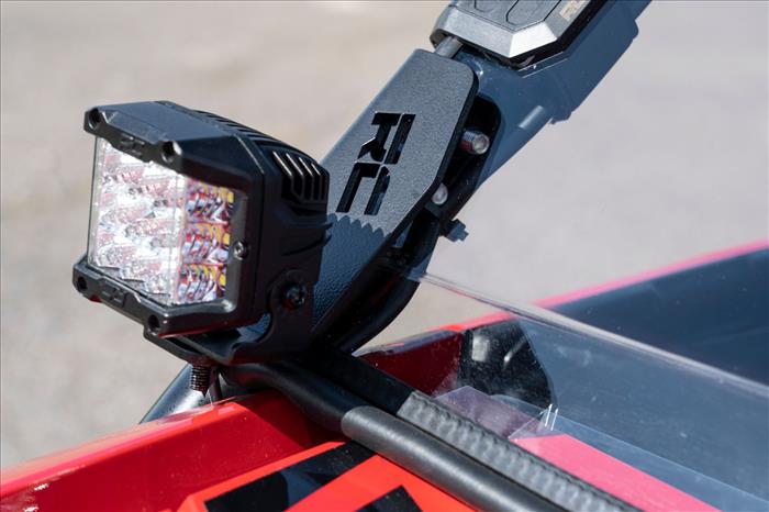 LED Light Kit Cage Mount 2 Inch Black Pair White DRL Honda Talon 1000 Rough Country
