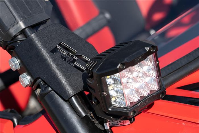 LED Light Kit Cage Mount 2 Inch Chrome Pair Wide Angle Honda Talon 1000 Rough Country
