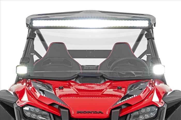 LED Light Kit Front Mount 40 Inch Black Dual Row White DRL Honda Talon 1000 Rough Country