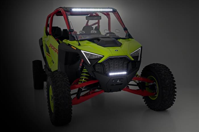 LED Light Winch Mount RS4500S 10 Inch Black Slimline Polaris RZR Pro R Rough Country