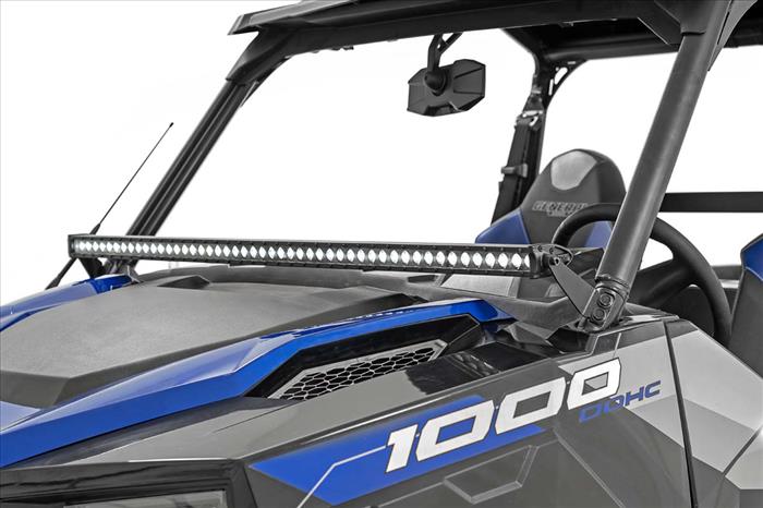LED Light Kit Lower Windshield 50 Inch Black Single Row Polaris General XP 4 1000 Rough Country