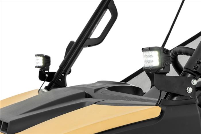 LED Light Kit Front Mount 3 Inch Chrome Pair Wide Angle Segway 570 F Rough Country