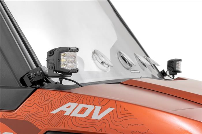 LED Light Kit Front Mount 2 Inch Black Pair Amber DRL Polaris XPEDITION XP 5 Rough Country