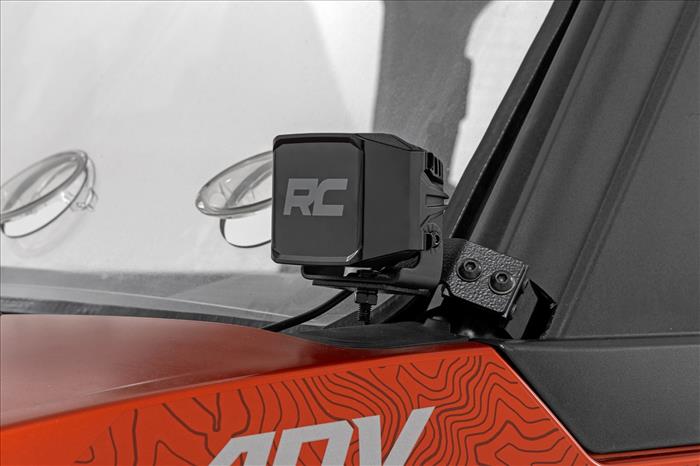 LED Light Kit Front Mount 2 Inch Black Pair Amber DRL Polaris XPEDITION XP 5 Rough Country