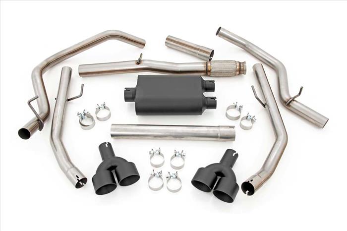 Performance Exhuast Stainless Crew/Dbl RR Exit Silverado/Sierra 1500 (19-26) Rough Country
