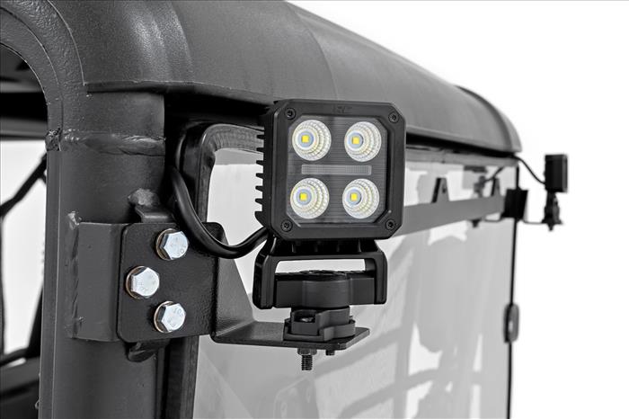 LED Light Kit Rear Mount 2 Inch Black Pair CFMOTO UFORCE 1000 Rough Country