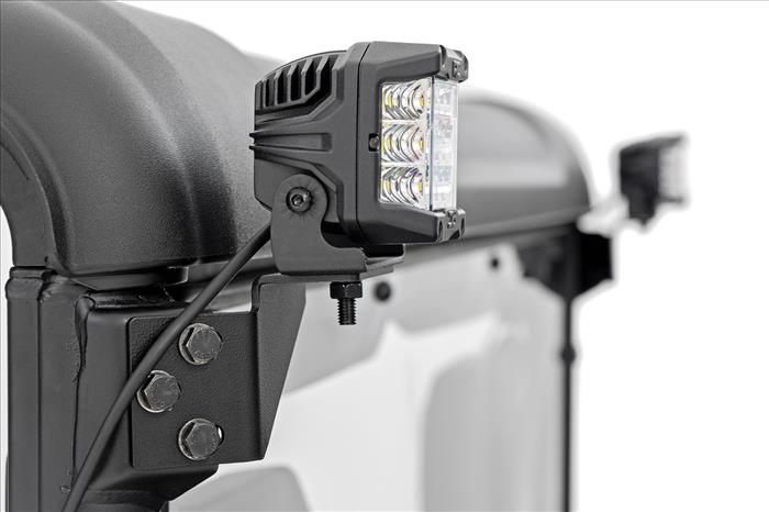 LED Light Kit Rear Mount 2 Inch Black Pair White DRL CFMOTO UFORCE U10 Pro Rough Country