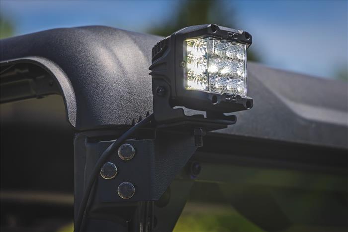 LED Light Kit Rear Mount 2 Inch Black Pair White DRL CFMOTO UFORCE U10 Pro Rough Country