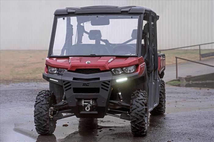 16-19 Can-Am Defender Front Bumper w/ 6 Inch and 12 Inch LEDs Rough Country