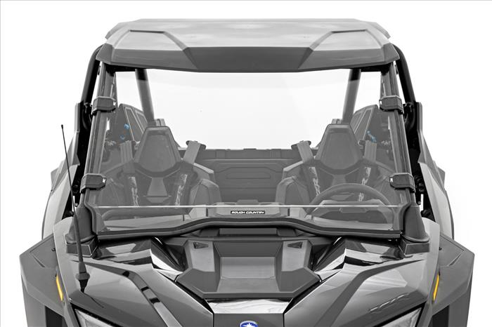 Full Windshield Scratch Resistant Polaris RZR Turbo R Rough Country