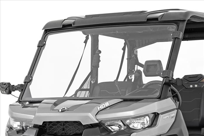 Full Windshield Scratch Resistant Can-Am Defender HD 8/HD 9/HD 10 Rough Country