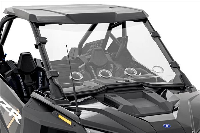 Vented Full Windshield Scratch Resistant Polaris RZR Turbo R 4 Rough Country