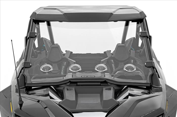 Vented Full Windshield Scratch Resistant Polaris RZR Turbo R 4 Rough Country
