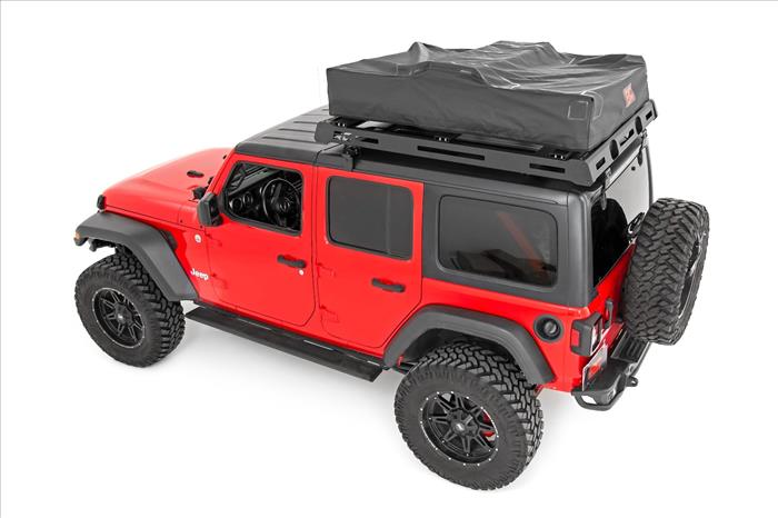 Roof Top Tent Rack Mount 12 Volt Accessory w/Ladder Extension & LED Light Kit Rough Country