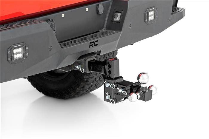 Adjustable Trailer Hitch 6 Inch Drop Multi-Ball Mount Fits 2 Inch Receiver Rough Country