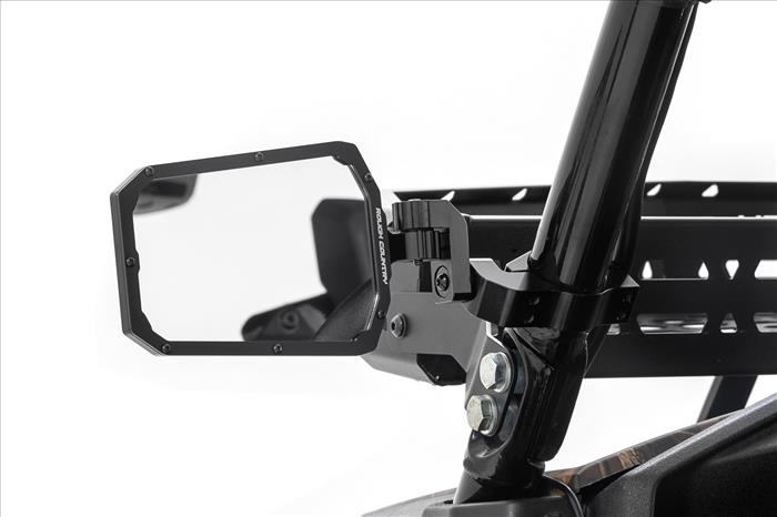 UTV Aluminum Side View Mirrors Horizontal Rough Country