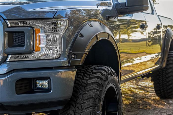 Fender Flares Defender D1 Stone Gray Ford F-150 2WD/4WD (2015-2020) Rough Country