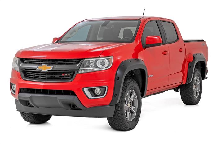 Pocket Fender Flares GAZ Summit White Chevy Colorado 2WD/4WD (2015-2022) Rough Country