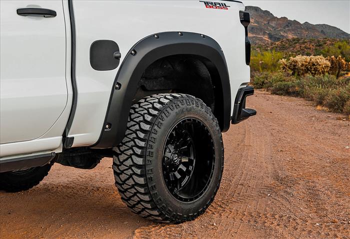 Pocket Fender Flares GAN Silver Ice Metallic Chevy Silverado 1500 (19-21) Rough Country