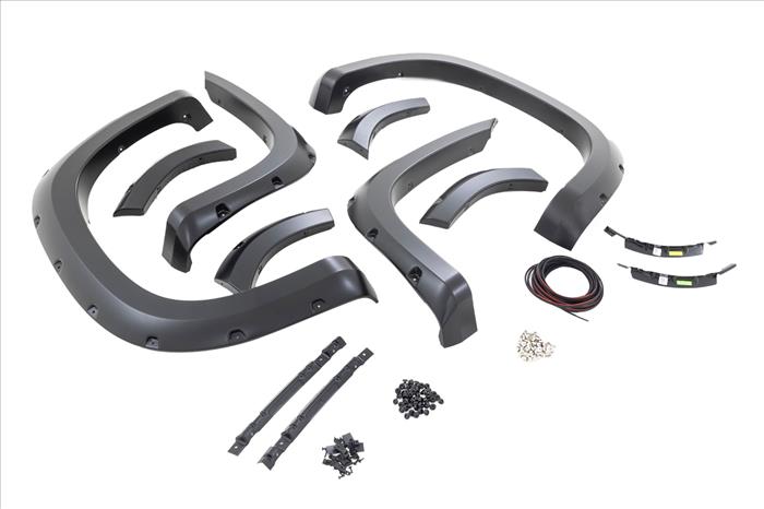 Pocket Fender Flares GAZ Summit White Chevy Silverado 1500 2WD/4WD (19-21) Rough Country
