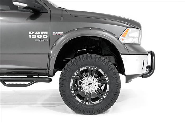 Dodge Pocket Fender Flares Rivets 09-18 RAM 1500 w/Metal Bumper Rough Country