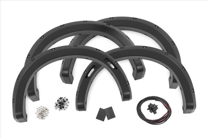 Pocket Fender Flares G1 Absolute Black Ford Ranger 2WD/4WD (2024-2026) Rough Country