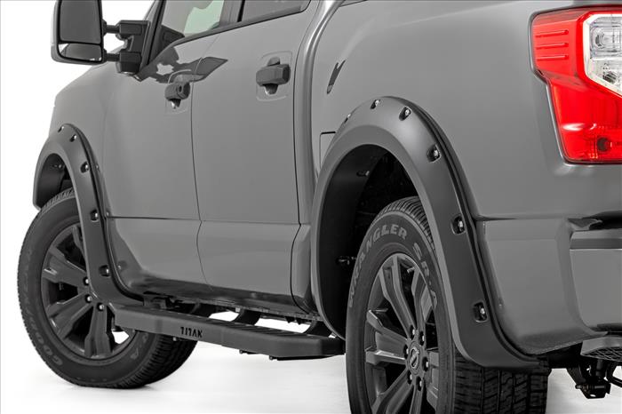 Pocket Fender Flares G41 Magnetic Black Nissan Titan 2WD/4WD (2017-2024) Rough Country
