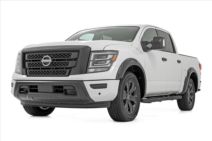 Pocket Fender Flares K23 Brilliant Silver Nissan Titan 2WD/4WD (17-24) Rough Country