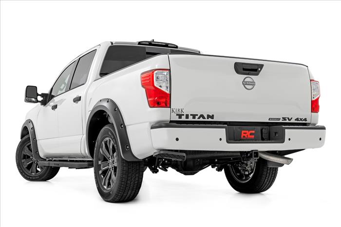 Pocket Fender Flares K23 Brilliant Silver Nissan Titan 2WD/4WD (17-24) Rough Country