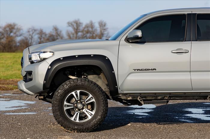 Pocket Fender Flares 8T6 Voodoo Blue Toyota Tacoma 2WD/4WD (2016-2023) Rough Country