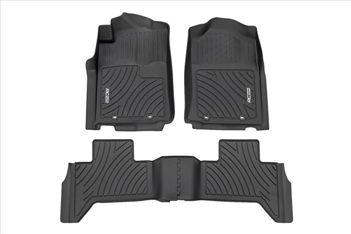 Flex-Fit Floor Mats Front and Rear Toyota Tacoma 2WD/4WD (2012-2015) Rough Country