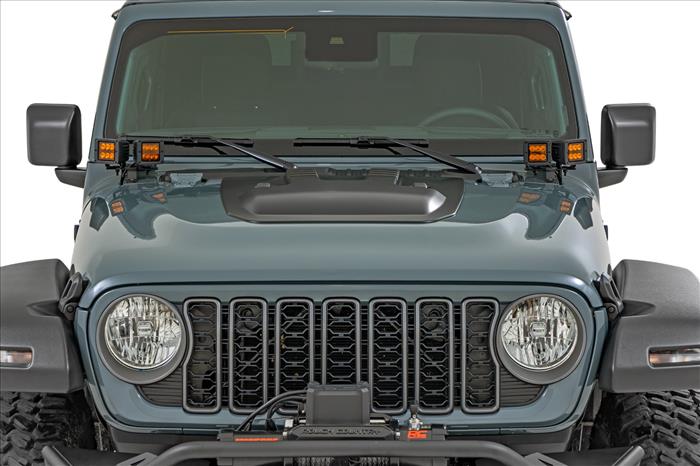 Hood Scoop PFB Gecko Jeep Gladiator JT/Wrangler JL 4WD (2018-2026) Rough Country