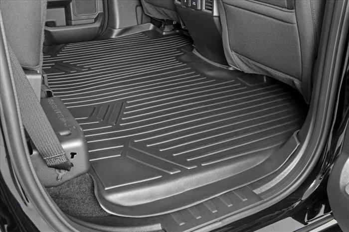 Floor Mats FR & RR Over Hump Ford F-150 (15-26)/F-150 Lightning (22-26)/Raptor (17-25) Rough Country