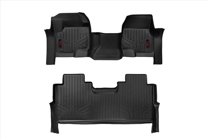 Floor Mats FR & RR FR Bench Ford F-250/F-350 Super Duty 2WD/4WD (17-26) Rough Country