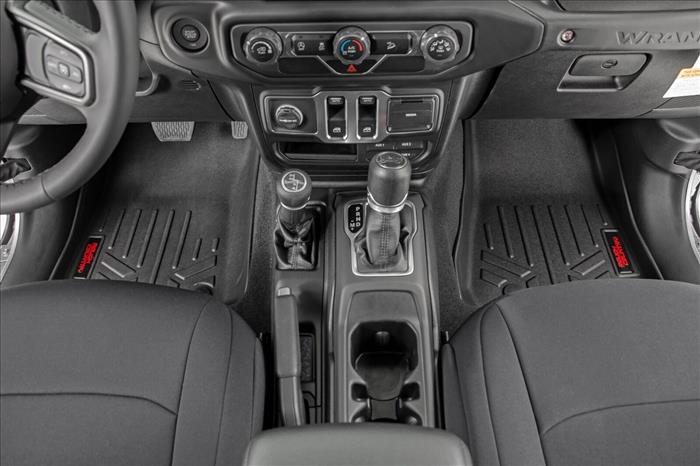 Floor Mats FR & RR RR Non-Lock Jeep Gladiator JT 4WD (2020-2025) Rough Country