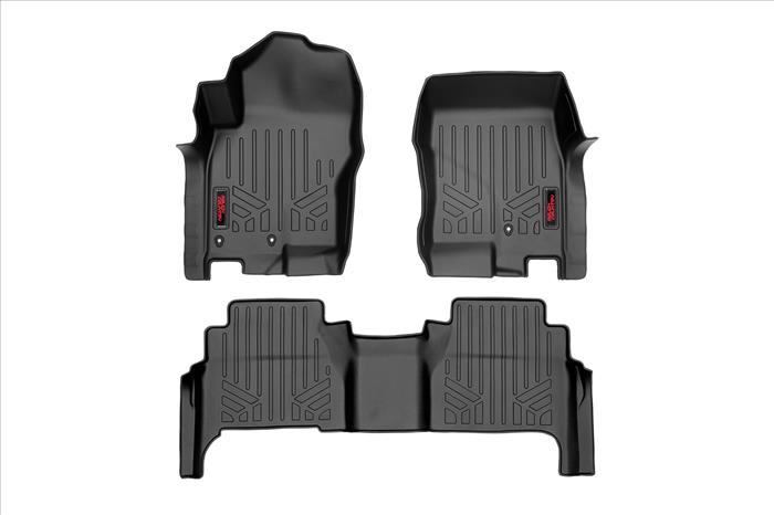 Floor Mats FR & RR Crew Cab Nissan Frontier 2WD/4WD (2008-2021) Rough Country