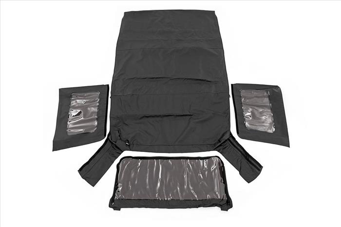 Soft Top Replacement Black 4 Door Jeep Wrangler Unlimited (07-09) Rough Country