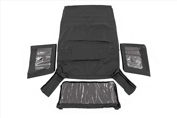 Soft Top Replacement Black 4 Door Jeep Wrangler Unlimited (10-18) Rough Country