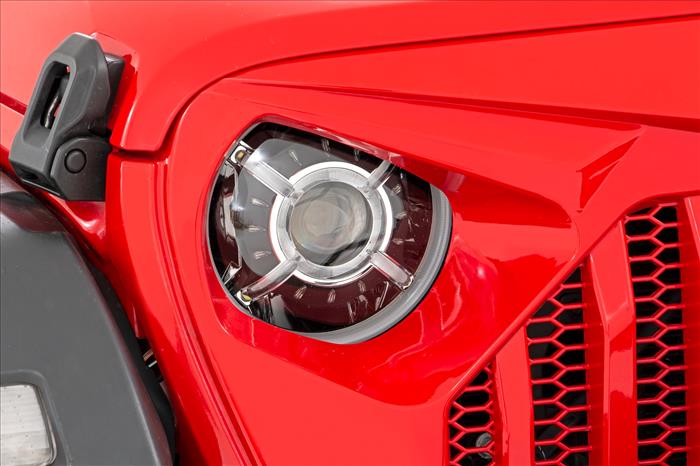 Jeep 9-Inch DRL Halo LED Headlights Jeep Wrangler JL/JLU Gladiator JT Rough Country