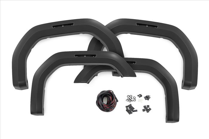Fender Flares Sport GCI Carbon Black GMC Sierra 2500 HD/Sierra 3500 HD (20-26) Rough Country