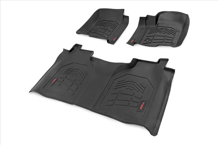 Sure-Fit Floor Mats FR & RR FR Bucket Crew Silverado/Sierra 1500/2500HD/3500HD (19-26) Rough Country