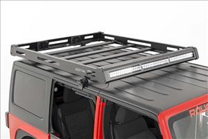 Roof Rack Black Series Lights Jeep Wrangler JK/Wrangler Unlimited (07-18) Rough Country