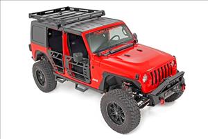 Roof Rack Black Series Lights Jeep Wrangler JL (18-26)/Wrangler Unlimited (18-26) Rough Country