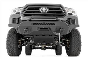 Front Bumper High Clearance 9500-Lb Pro Series Winch Synthetic Rope Toyota Tacoma 4WD (16-23) Rough Country