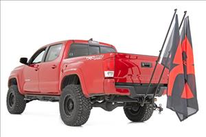 Flag Pole Holder Dual 2 Inch Hitch w/ Flag Poles Rough Country