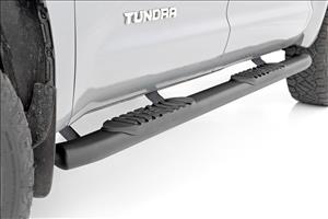 Oval Nerf Step Crew Cab Black Toyota Tundra 2WD/4WD (2007-2021) Rough Country