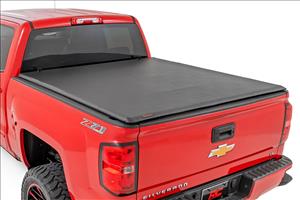 Soft Roll Up Bed Cover 5 Foot 9 Inch Bed Silverado/Sierra 1500 (14-18 & Classic) Rough Country
