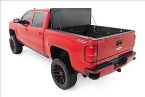 Hard Tri-Fold Flip Up Bed Cover 6 Foot 7 Inch Bed Rail Cap Silverado/Sierra 1500/2500HD/3500HD (14-19) Rough Country
