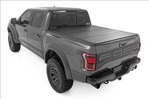 Hard Tri-Fold Flip Up Bed Cover 5 Foot 7 Inch Bed Ford F-150 (21-26)/F-150 Lightning (22-26) Rough Country